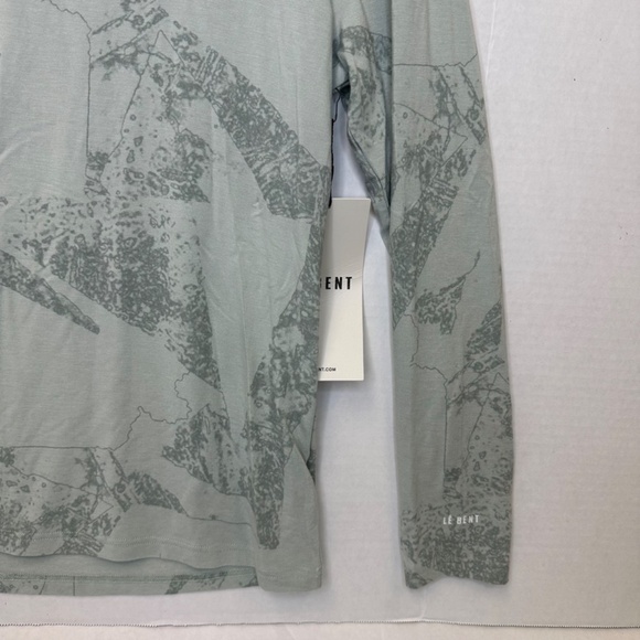 LE BENT Womens Long Sleeve Fractal Midweight High Roller in sea foam size Medium - Picture 3 of 10